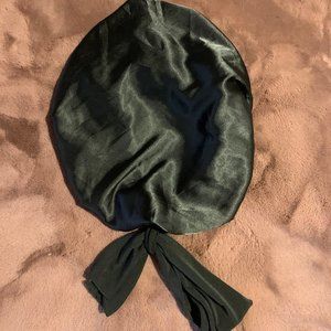 NWOT Silky Double-Layer Satin Bonnet with Adjustable Band